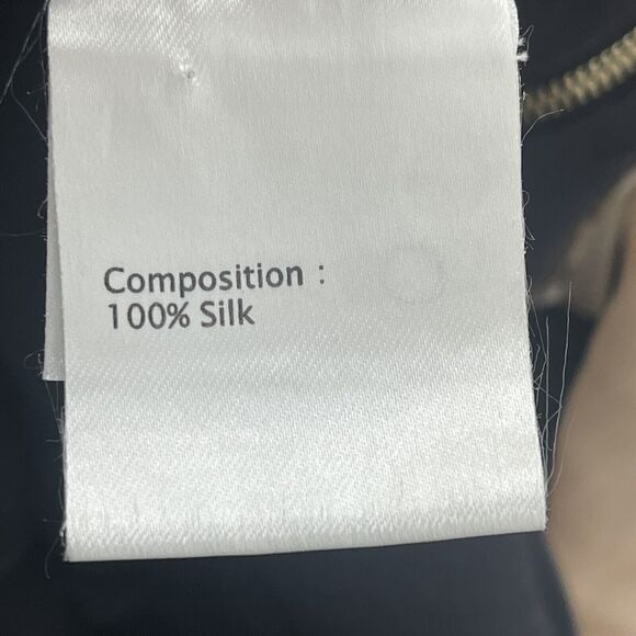 3.1 Phillip Lim Womens Silk Dress Size 0 Black Cream Embellished Flowy Cocktail - Picture 14 of 14